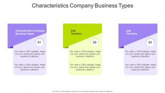Characteristics Company Business Types In Powerpoint And Google Slides Cpb