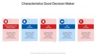 Characteristics Good Decision Maker In Powerpoint And Google Slides Cpb