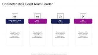 Characteristics Good Team Leader In Powerpoint And Google Slides Cpb
