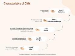 Characteristics of cmm ppt powerpoint presentation infographics structure