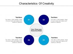Characteristics of creativity ppt infographic template introduction cpb