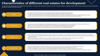 Characteristics Of Different Real Estates For Development