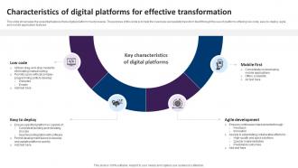 Characteristics Of Digital Platforms For Effective Transformation