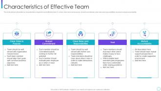 Characteristics of effective team corporate program improving work team productivity