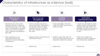 Characteristics Of Infrastructure As A Service IaaS Cloud Delivery Models