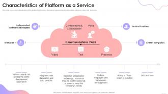 Characteristics Of Platform As A Service Cloud Based Services Ppt Slides Layouts