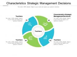Characteristics strategic management decisions ppt powerpoint presentation model portfolio cpb