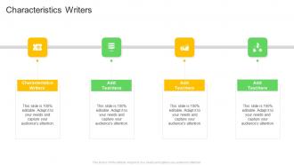 Characteristics Writers In Powerpoint And Google Slides Cpb