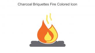 Charcoal Briquettes Fire Colored Icon In Powerpoint Pptx Png And Editable Eps Format