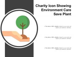 Charity icon showing environment care save plant