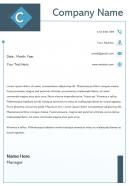 Charity one page letterhead design template