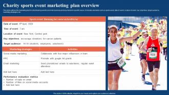 Charity Sports Event Marketing Plan Overview