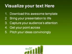 Chart created with green grass nature powerpoint templates and powerpoint backgrounds 0211