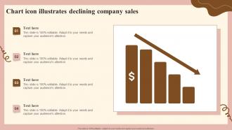 Chart Icon Illustrates Declining Company Sales