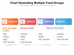 Chart illustrating multiple food groups