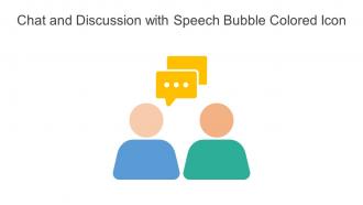 Chat And Discussion With Speech Bubble Colored Icon In Powerpoint Pptx Png And Editable Eps Format