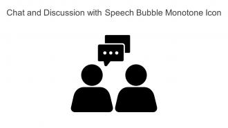 Chat And Discussion With Speech Bubble Monotone Icon In Powerpoint Pptx Png And Editable Eps Format