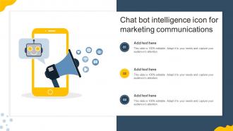 Chat Bot Intelligence Icon For Marketing Communications
