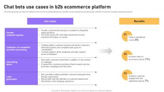 Chat Bots Use Cases In B2b Ecommerce Platform B2b E Commerce Platform Management