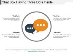 Chat box having three dots inside