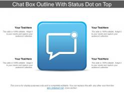 Chat box outline with status dot on top