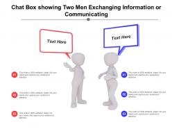 Chat box showing two men exchanging information or communicating