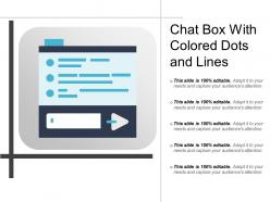 Chat box with colored dots and lines