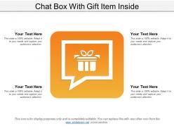 Chat box with gift item inside