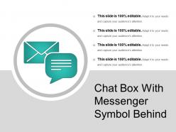 Chat box with messenger symbol behind