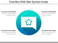Chat box with star symbol inside