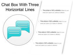 Chat box with three horizontal lines