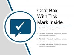 Chat box with tick mark inside