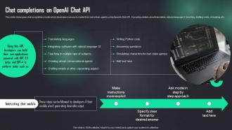 Chat Completions On Openai Chat Api How To Use Openai Api In Business ChatGPT SS