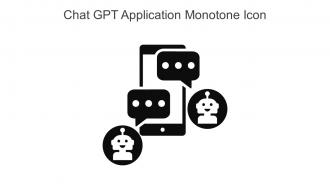 Chat GPT Application Monotone Icon In Powerpoint Pptx Png And Editable Eps Format