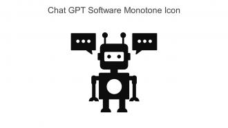 Chat GPT Software Monotone Icon In Powerpoint Pptx Png And Editable Eps Format