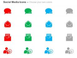 Chat mail inbox friend list ppt icons graphics