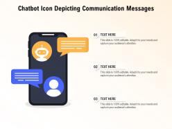 Chatbot icon depicting communication messages