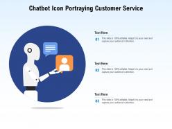 Chatbot icon portraying customer service