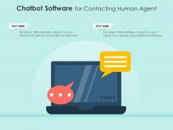 Chatbot software for contacting human agent