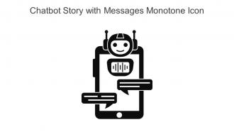 Chatbot Story With Messages Monotone Icon In Powerpoint Pptx Png And Editable Eps Format