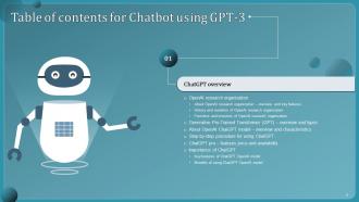 Chatbot Using GPT 3 Powerpoint Presentation Slides Visual Slides