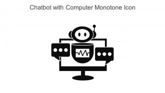 Chatbot With Computer Monotone Icon In Powerpoint Pptx Png And Editable Eps Format