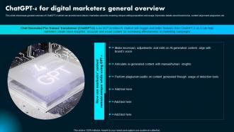 Chatgpt 4 For Digital Marketers General Overview Ai Powered Marketing How To Achieve Better AI SS