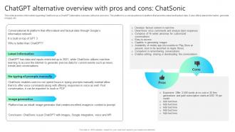 Chatgpt Alternative Overview With Pros And Cons Chatsonic Chatgpt Impact How ChatGPT SS V
