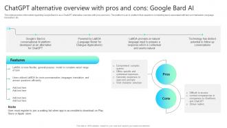 Chatgpt Alternative Overview With Pros And Cons Google Bard Ai Chatgpt Impact How ChatGPT SS V