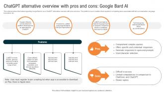 ChatGPT Alternative Overview With Pros And Cons Google Glimpse About ChatGPT As AI ChatGPT SS V