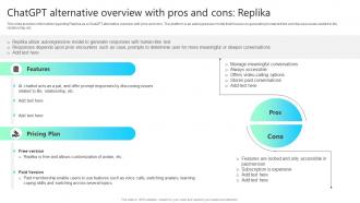 Chatgpt Alternative Overview With Pros And Cons Replika Chatgpt Impact How ChatGPT SS V