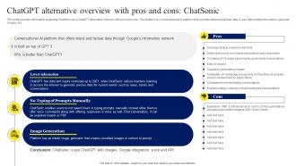 ChatGPT Alternative Overview With Pros ChatGPT OpenAI Conversation AI Chatbot ChatGPT CD V