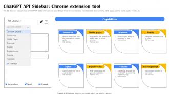 ChatGPT API Sidebar Chrome Playground OpenAI API Use Cases ChatGPT SS V