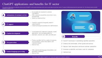 Chatgpt Applications And Benefits For It Sector Open Ai Language Model It